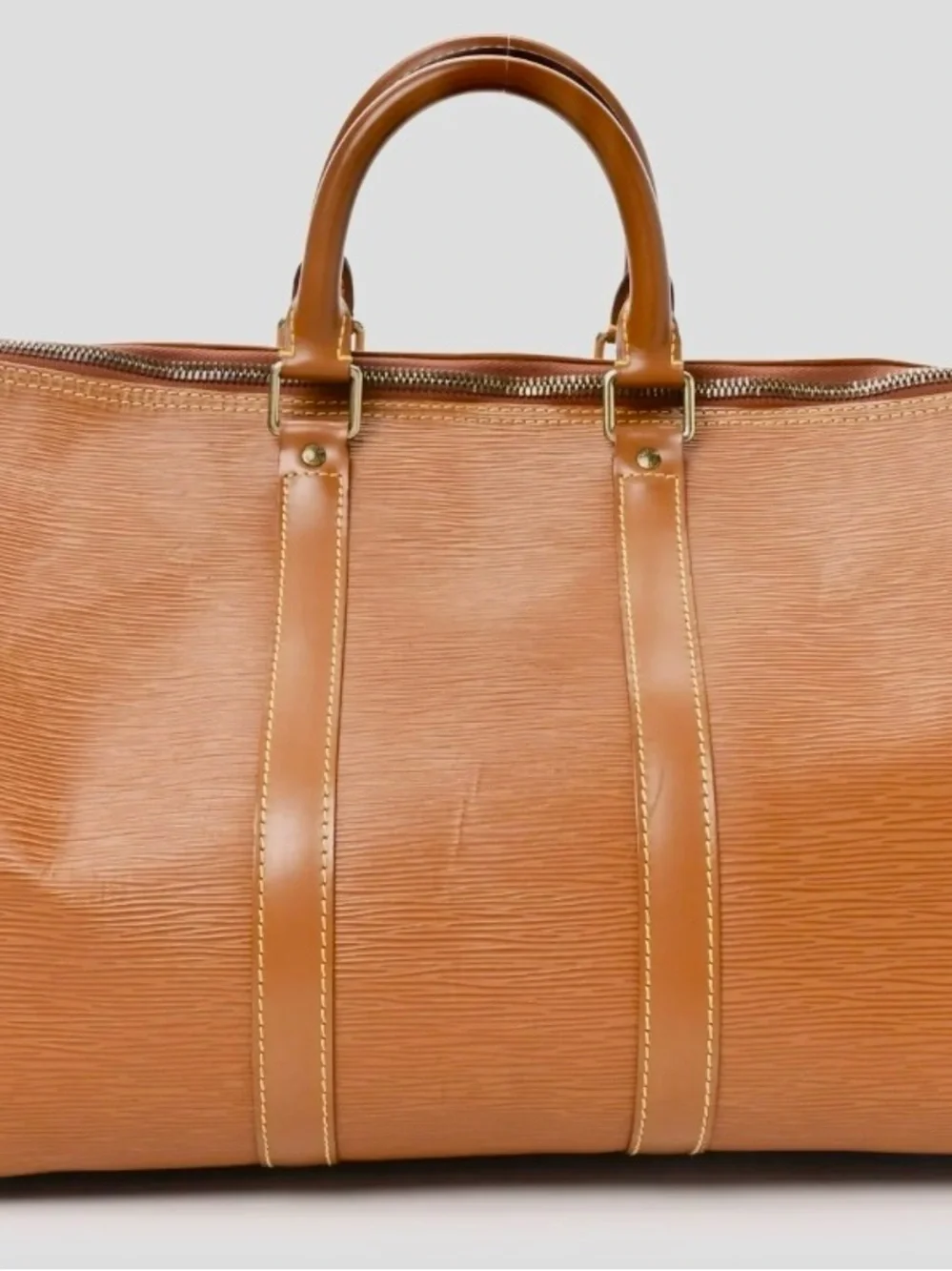 Louis Vuitton Epi Keepall 45 Cipango Brown Textured Epi Leather Travel Tote